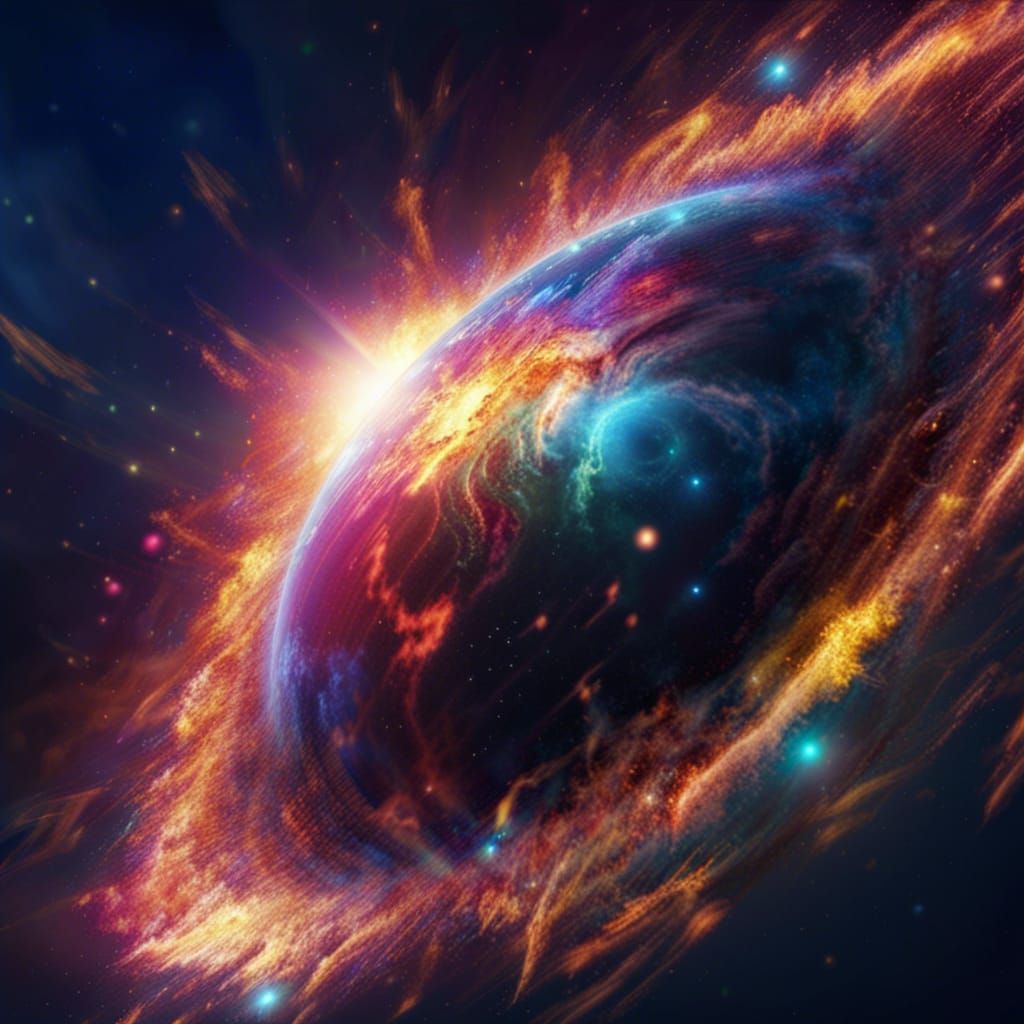 a supernova around the world, 8k resolution, hdr, epic, STUNNING ...