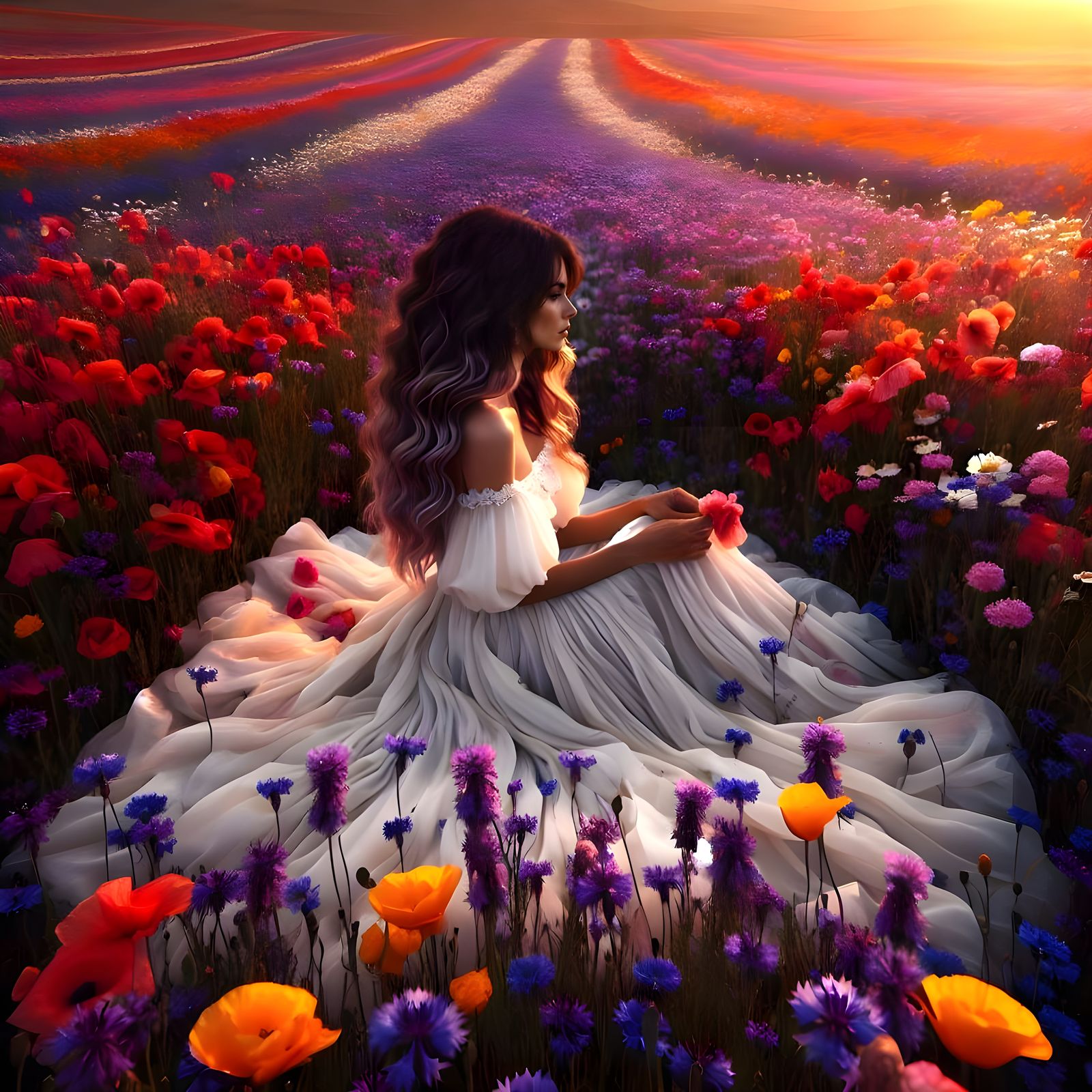 Flower Field Florra  by @Crimson