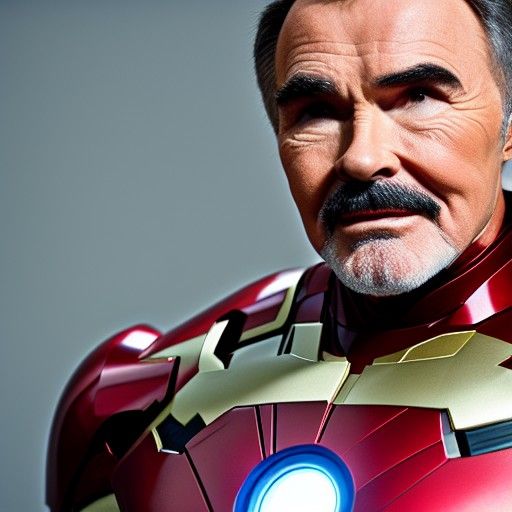 Burt Reynolds as Iron Man AI Generated Artwork NightCafe Creator