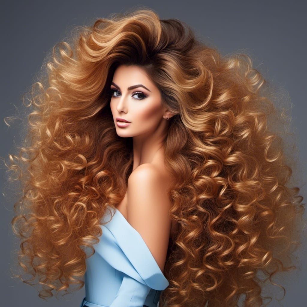  <lora:Eighties Big Hair:1.0> attractive modern woman with big hair 