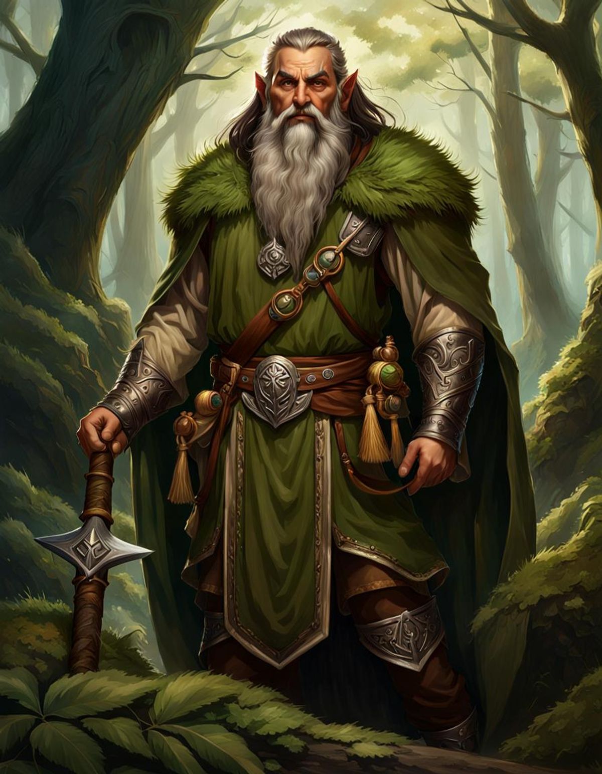 Half-Dwarf Half-Elf Druid - AI Generated Artwork - NightCafe Creator