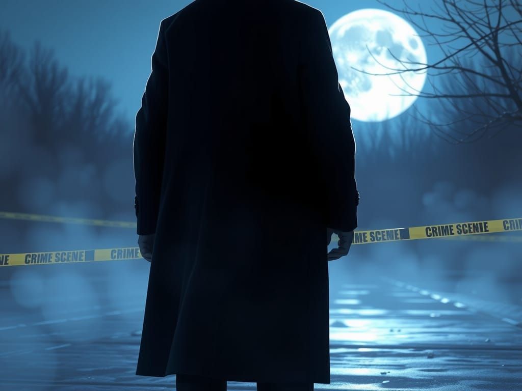 Crime Scene Investigator in Noir Style