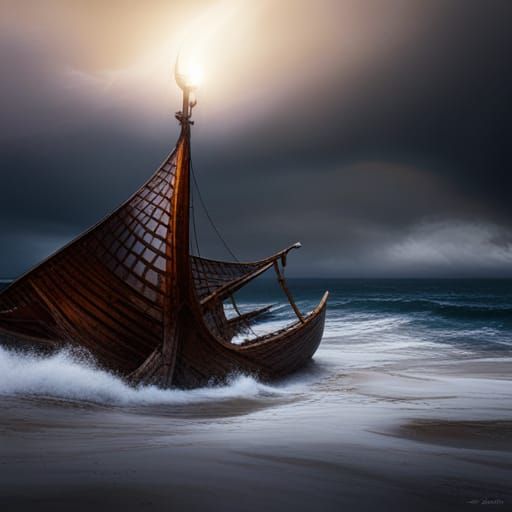 boat on sea, storm clearing out