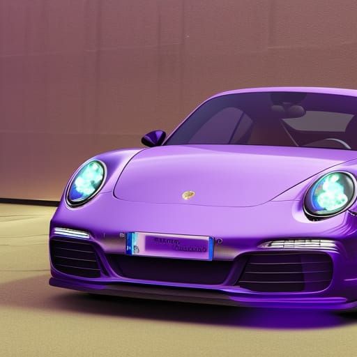 Porche with purple lights under it - AI Generated Artwork - NightCafe ...