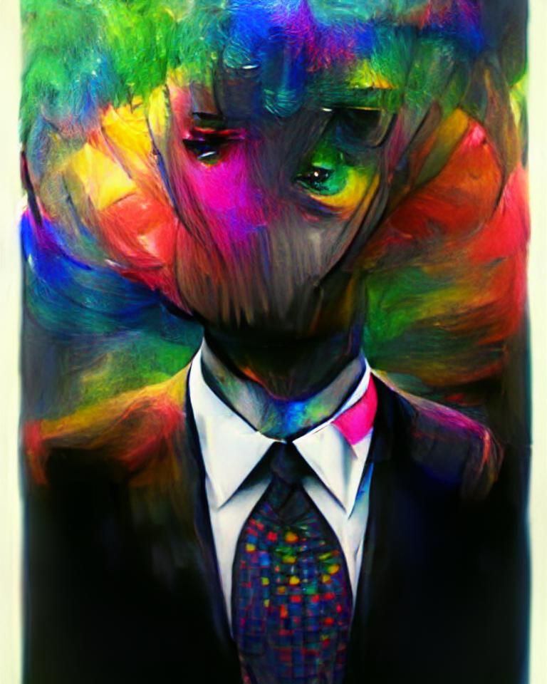 Colour Man in a suit