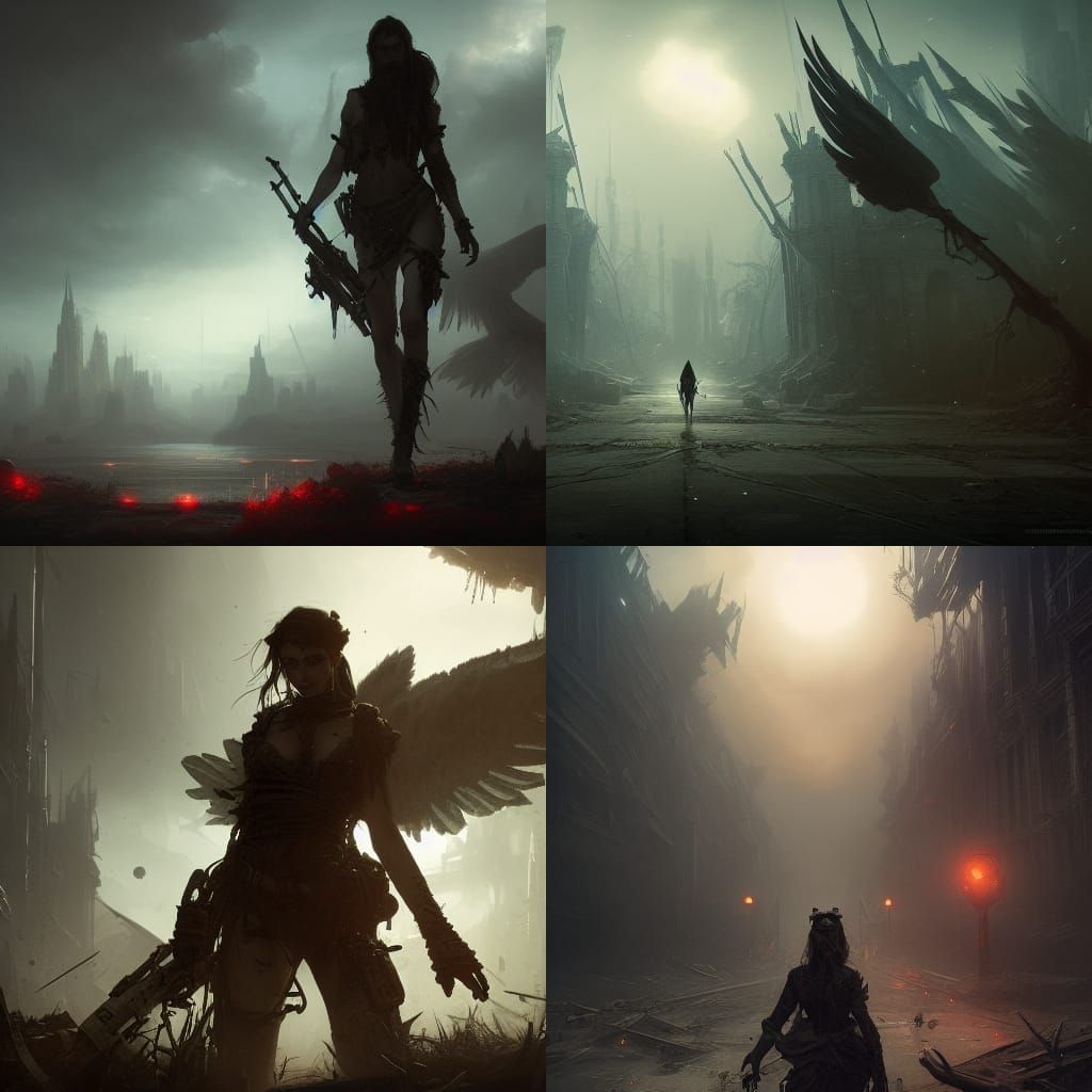 Post apocalyptic, wonderland, angel