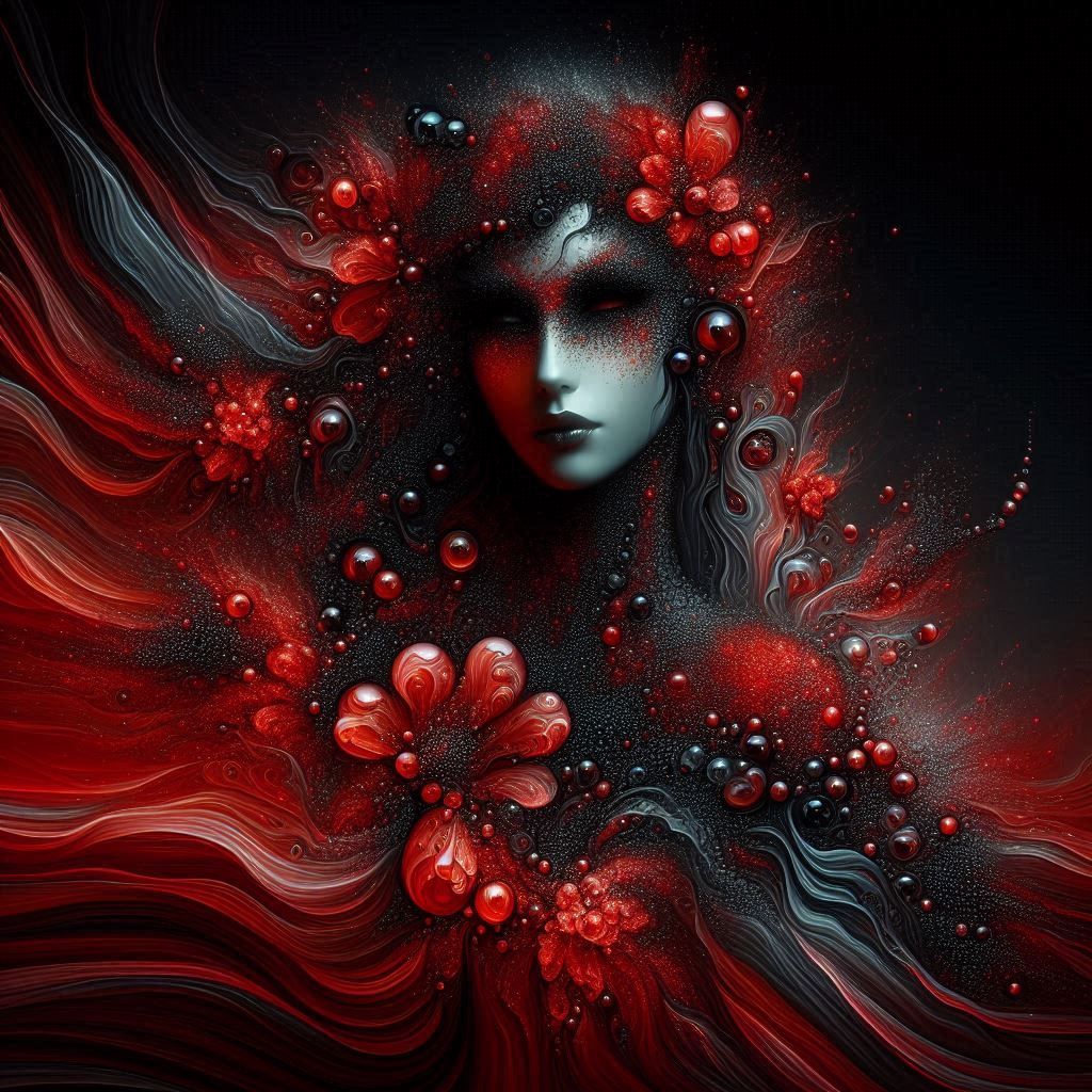 Art Nouveau Flower Woman