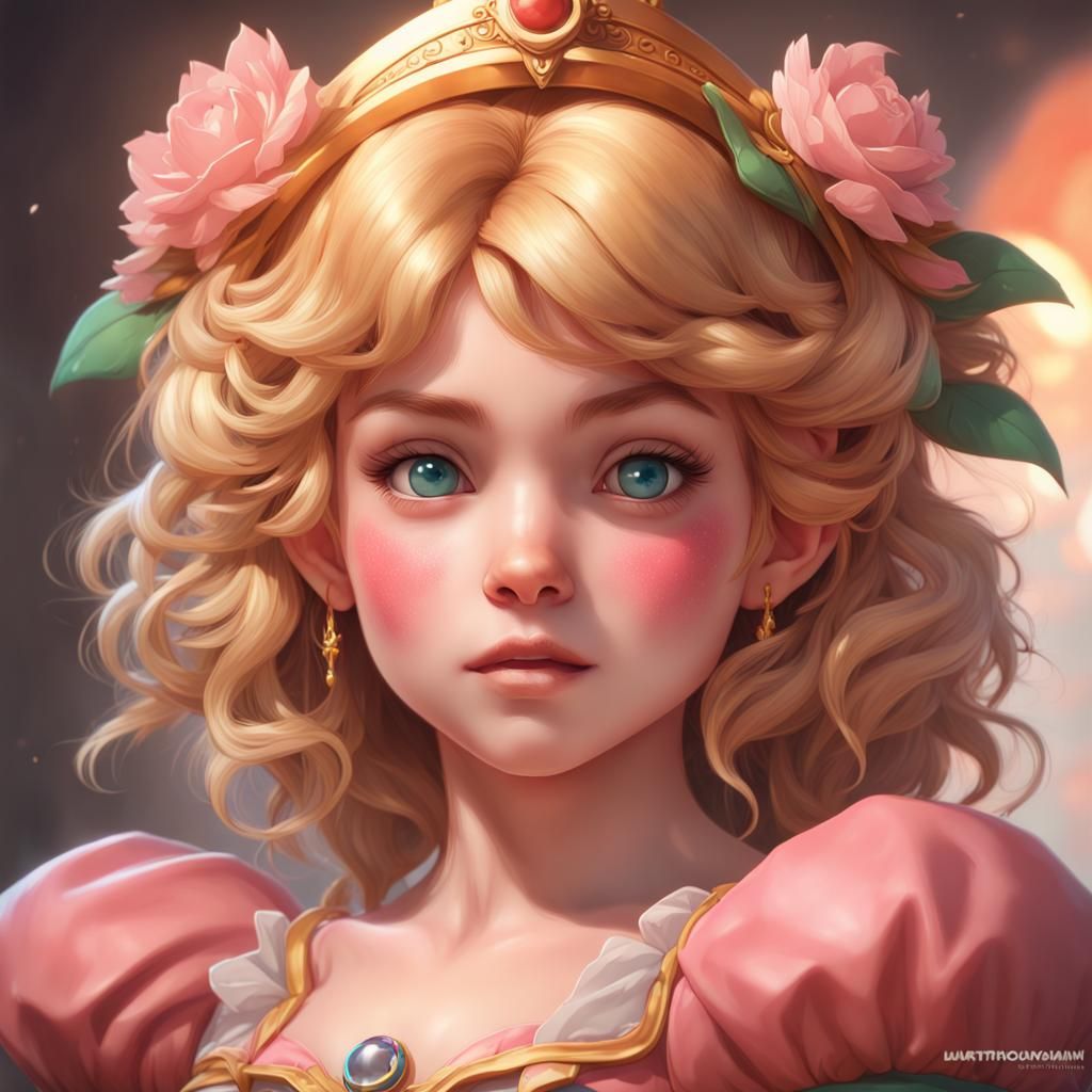 Little Princess Peach - AI Generated Artwork - NightCafe Creator