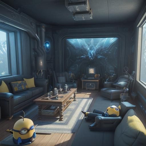 futuristic minion house interior



 