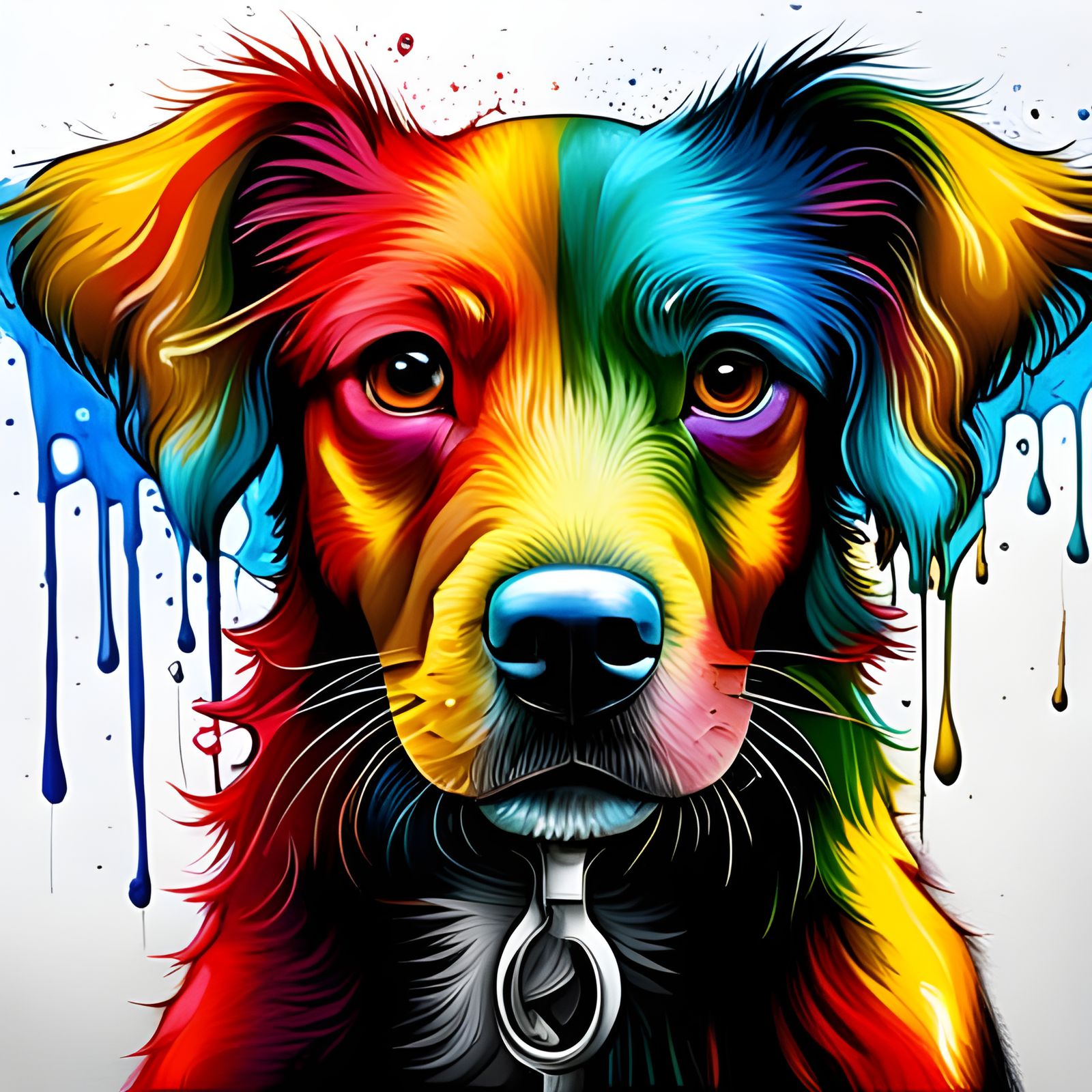 colorful puppy  by @IlovemyLeoBay