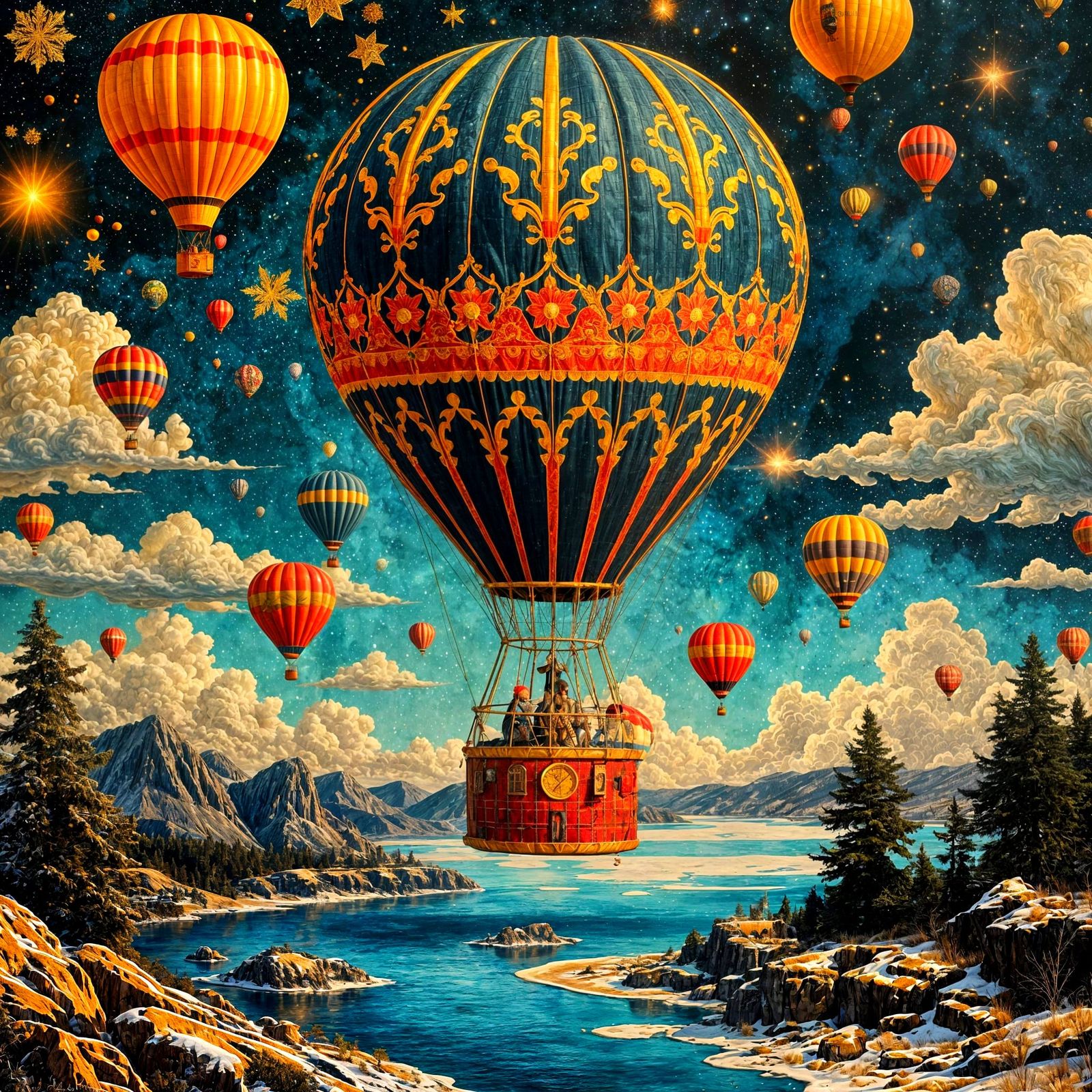 The Great Balloon Race  by @lawrencelot