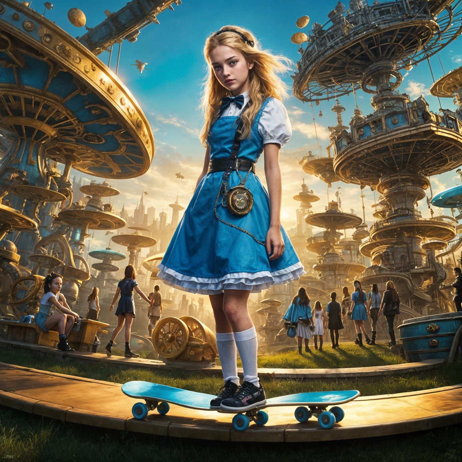 Skater Alice in Wonderland 