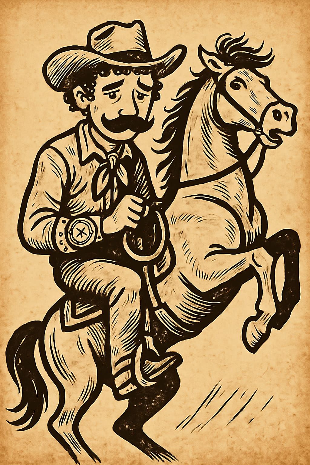 Chuckles Rides his Steed