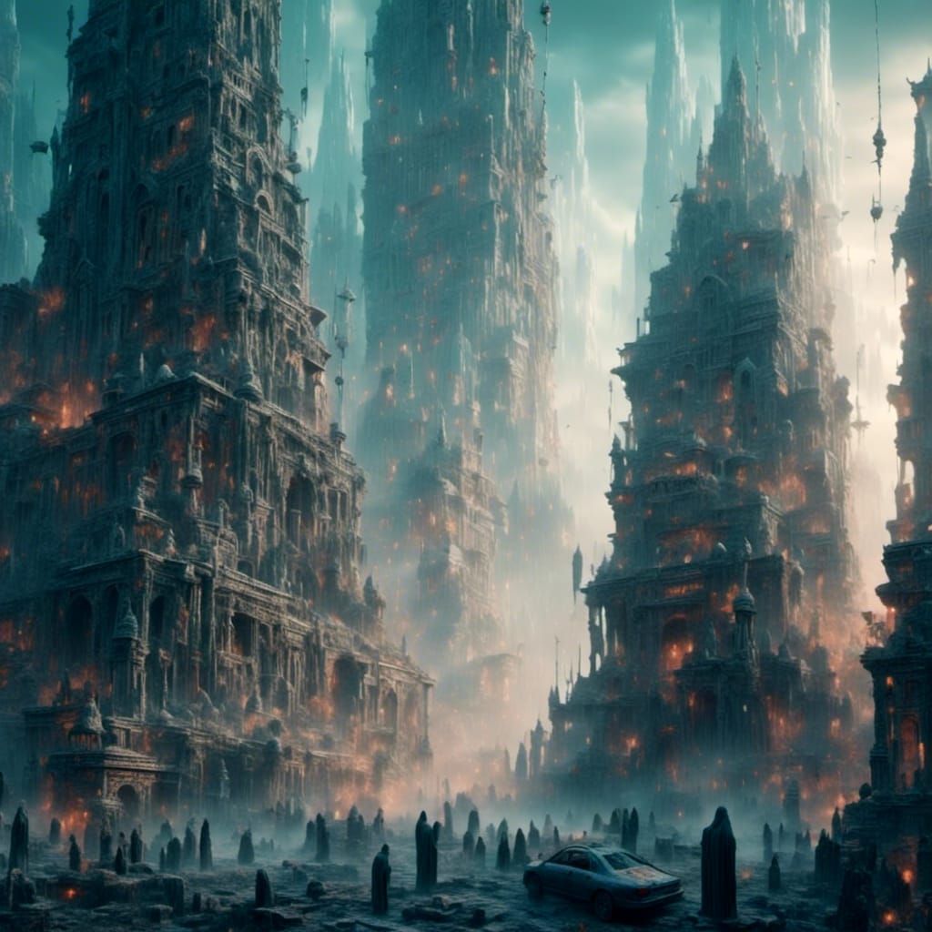 <lora:Unreal:1.0> <lora:Ghostly:1.0> 25.	A (futuristic1.5) cityscape inspired by the architecture of the ancient (Mayans1.3), detailed and s...