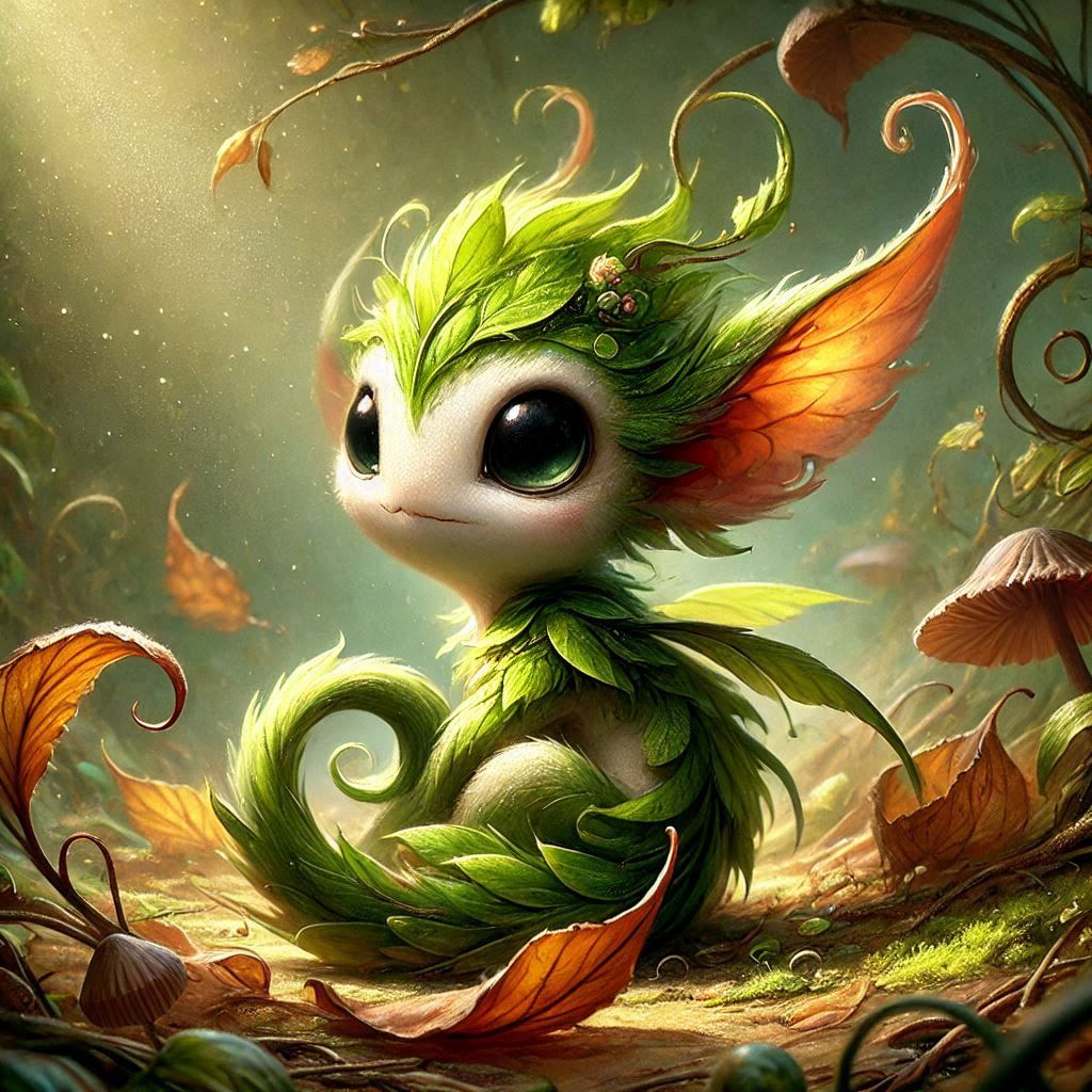 adorable fairy-tale fantasy creature portrait..