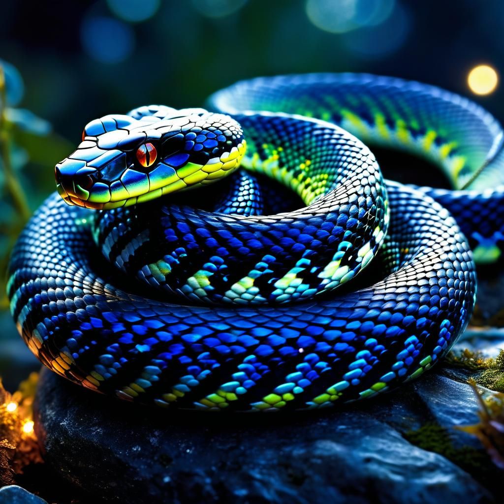 Schlange im Mondlicht   by @Blue 