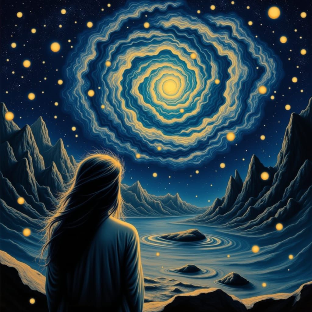 <lora:SurrealRetro:1.0> starry night sky!!!!!! stars!!!! insanely detailed matte painting with rough paint strokes and textures,  oil on can...