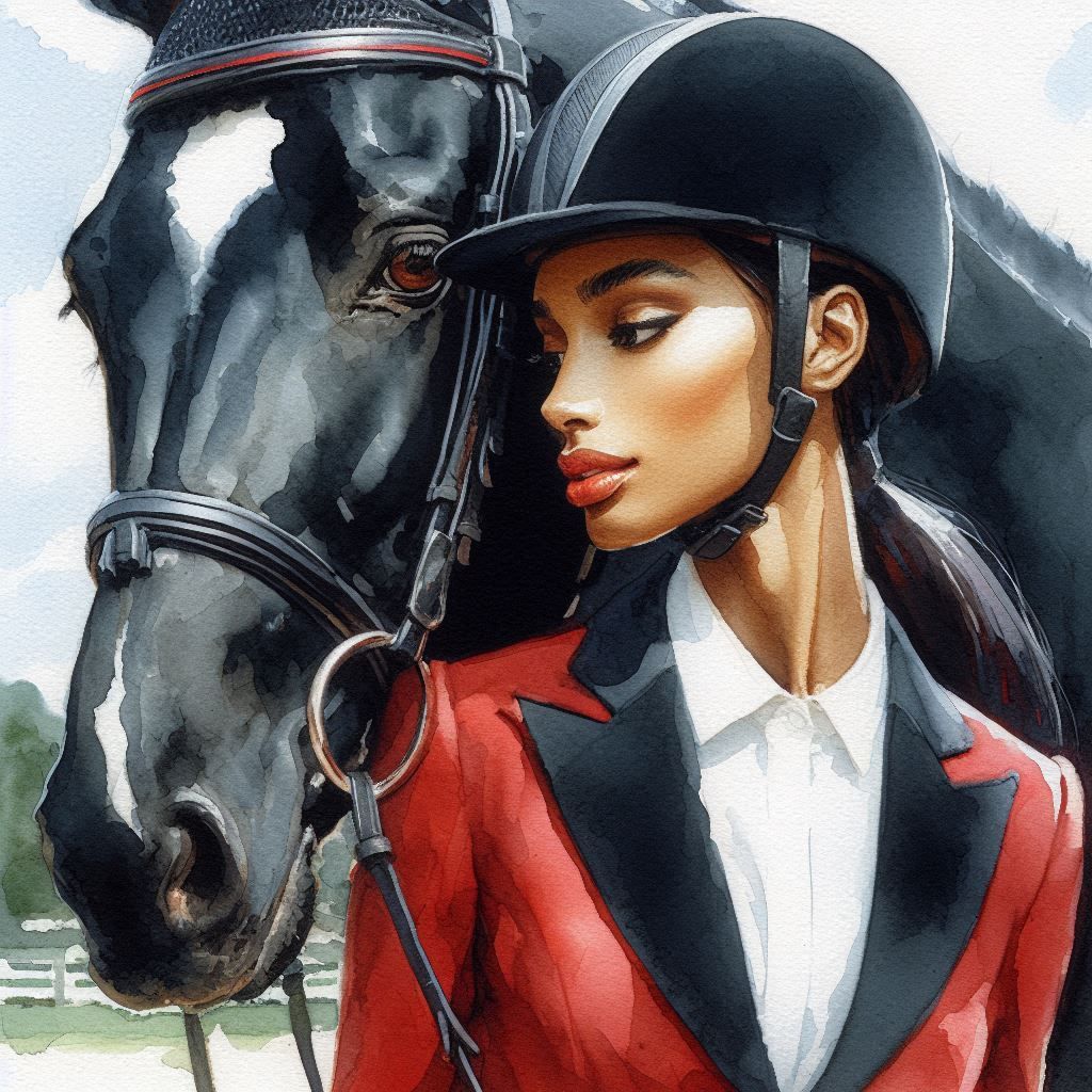 Equestrian Portrait Watercolor