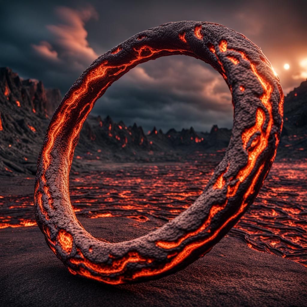 Hula Hoop made of molten lava