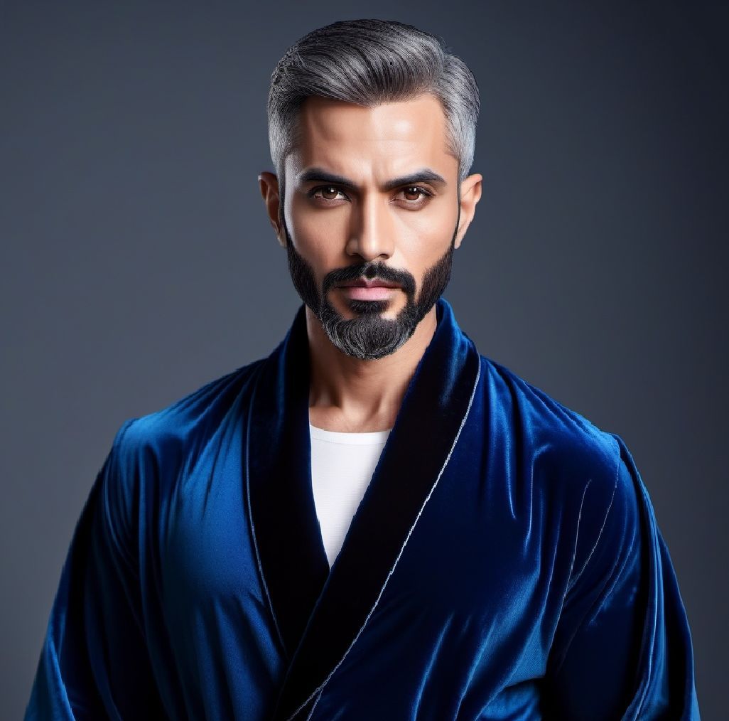 Portrait of a handsome bearded man