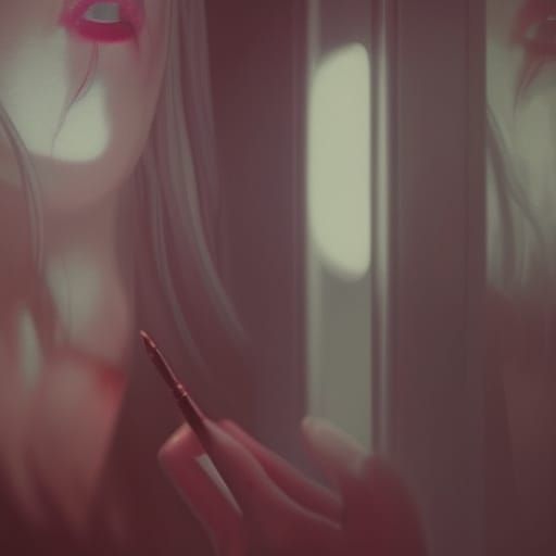 In lipstick on the mirror are the lyrics to my obituary 8k r...
