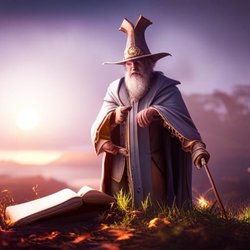 Wizard King Book in Forest: 3D Game Cinematic