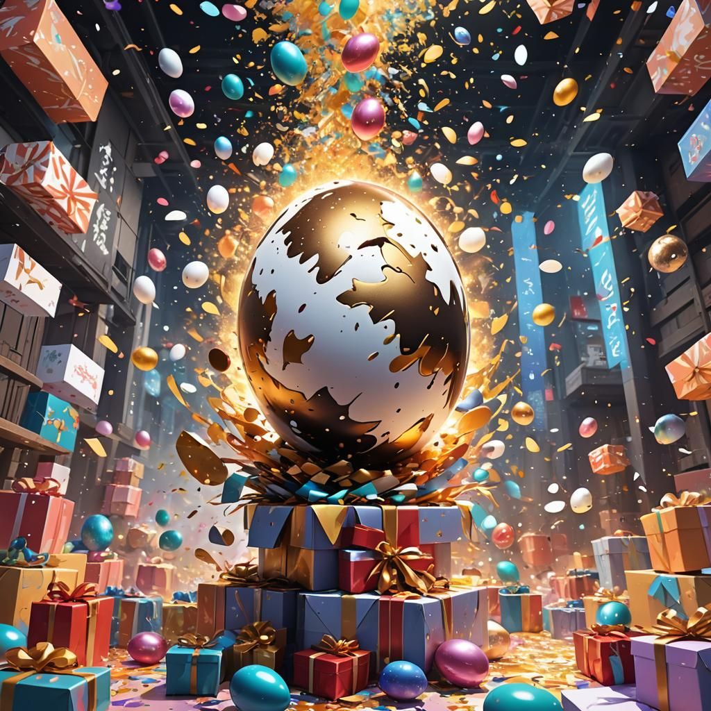 Explosive Anime Surprise Egg Reveals Gift Box