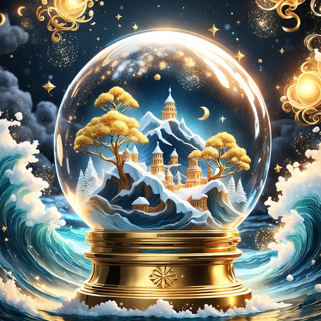 Golden Snow Globe