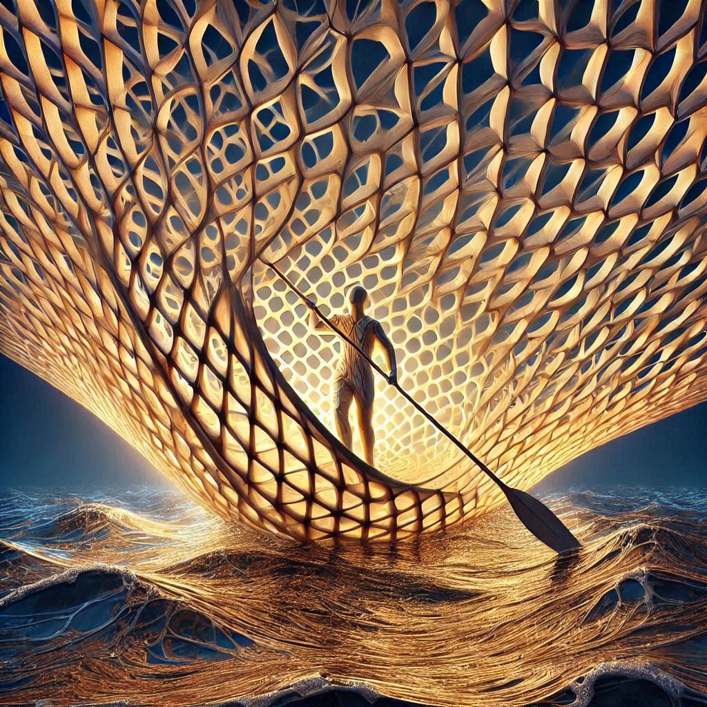 it barely enters the water.