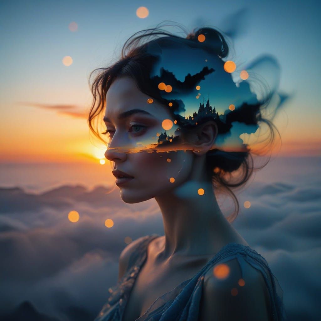 The world resembles a dream, distorted by mirrors. The landscape is an abstraction in which reality is destroyed. Through the transparent la...