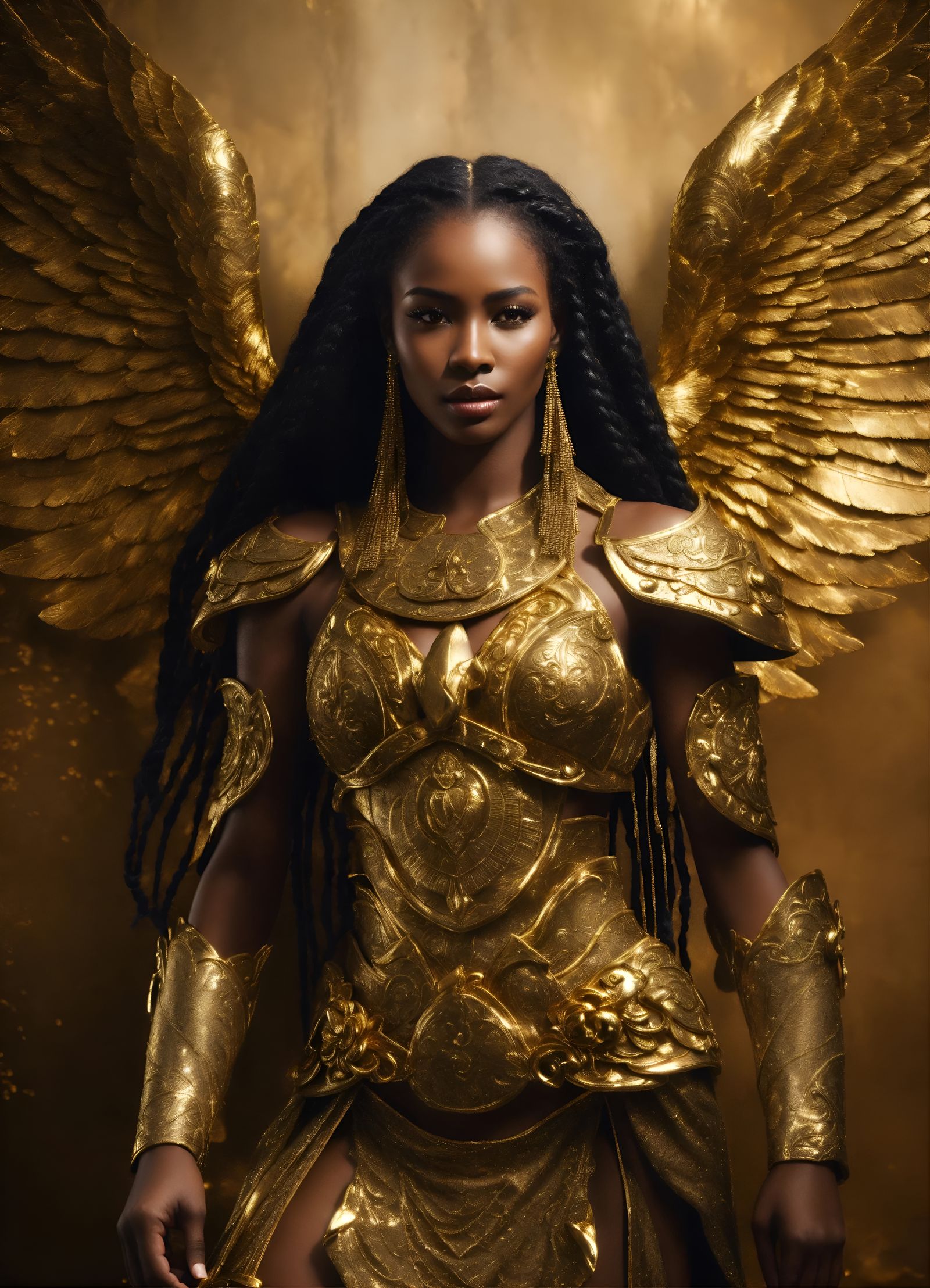 African Angel Woman Warrior