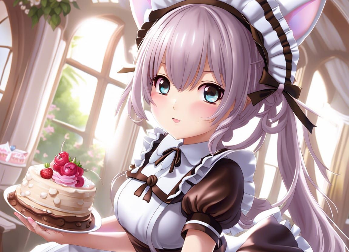 Neko Maid - AI Generated Artwork - NightCafe Creator