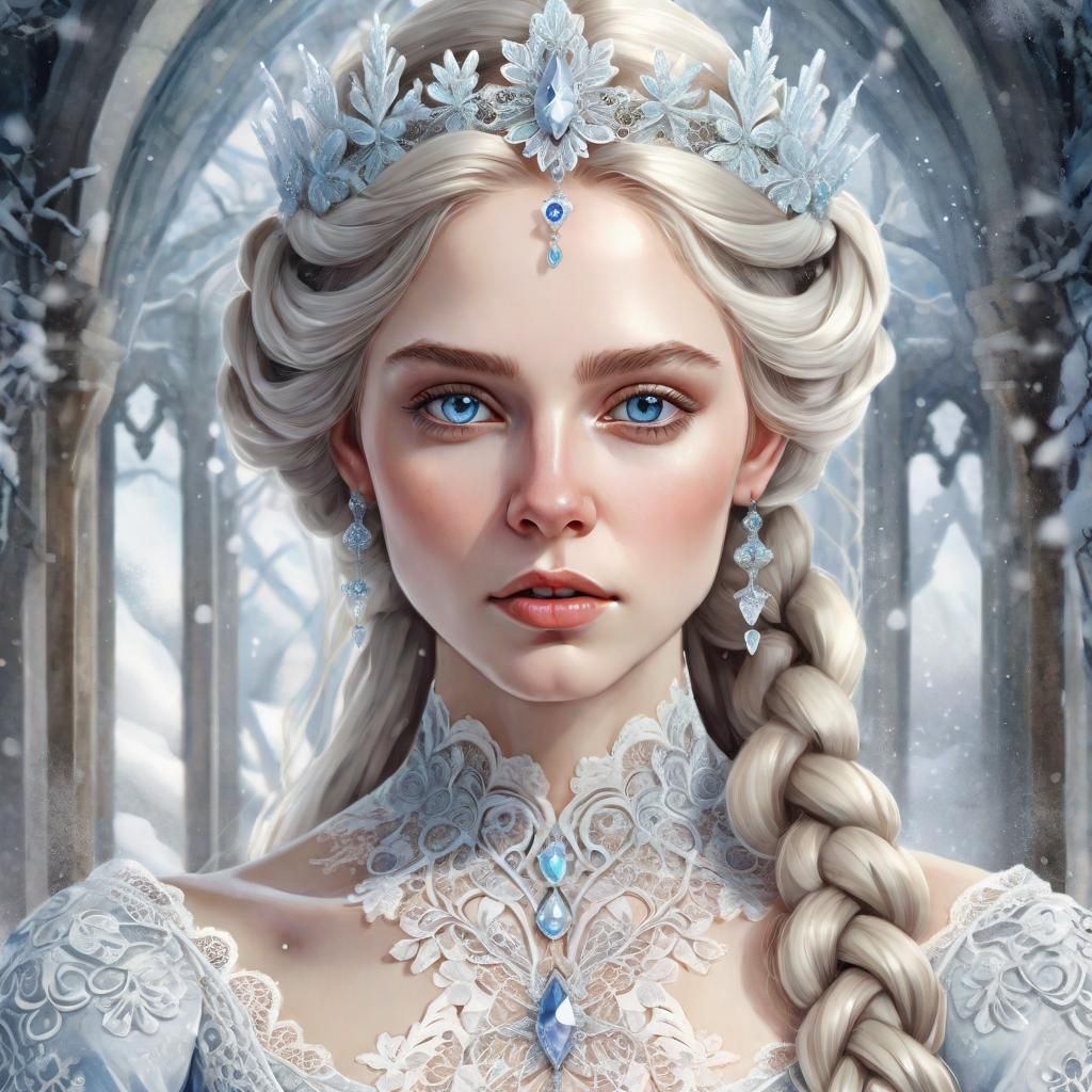 Beautiful Snow Queen - AI Generated Artwork - NightCafe Creator