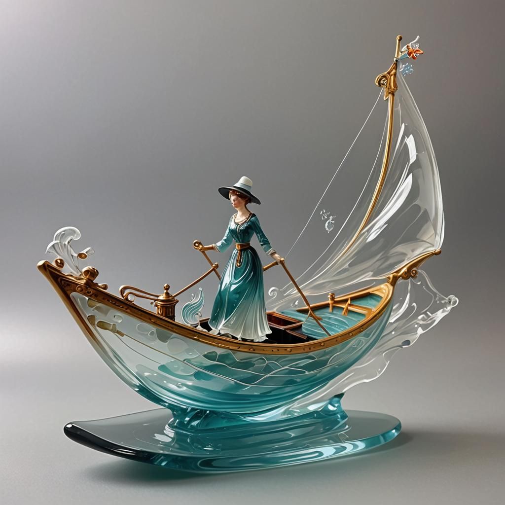 glass boat   by @aiswa