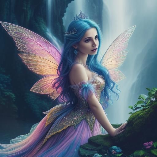 Amazingly Stunningly Beautiful colorful fancy fantasy fairy with ...