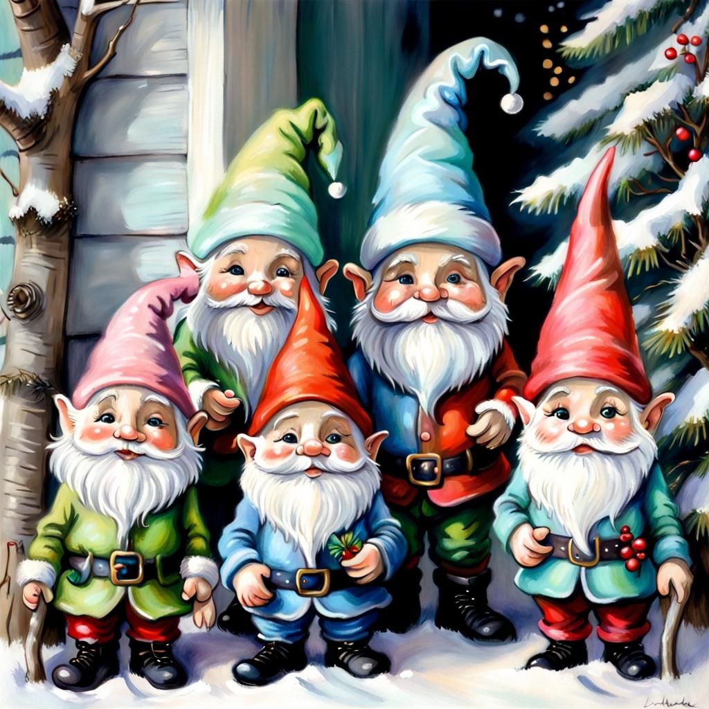 Christmas Gnomes - AI Generated Artwork - NightCafe Creator