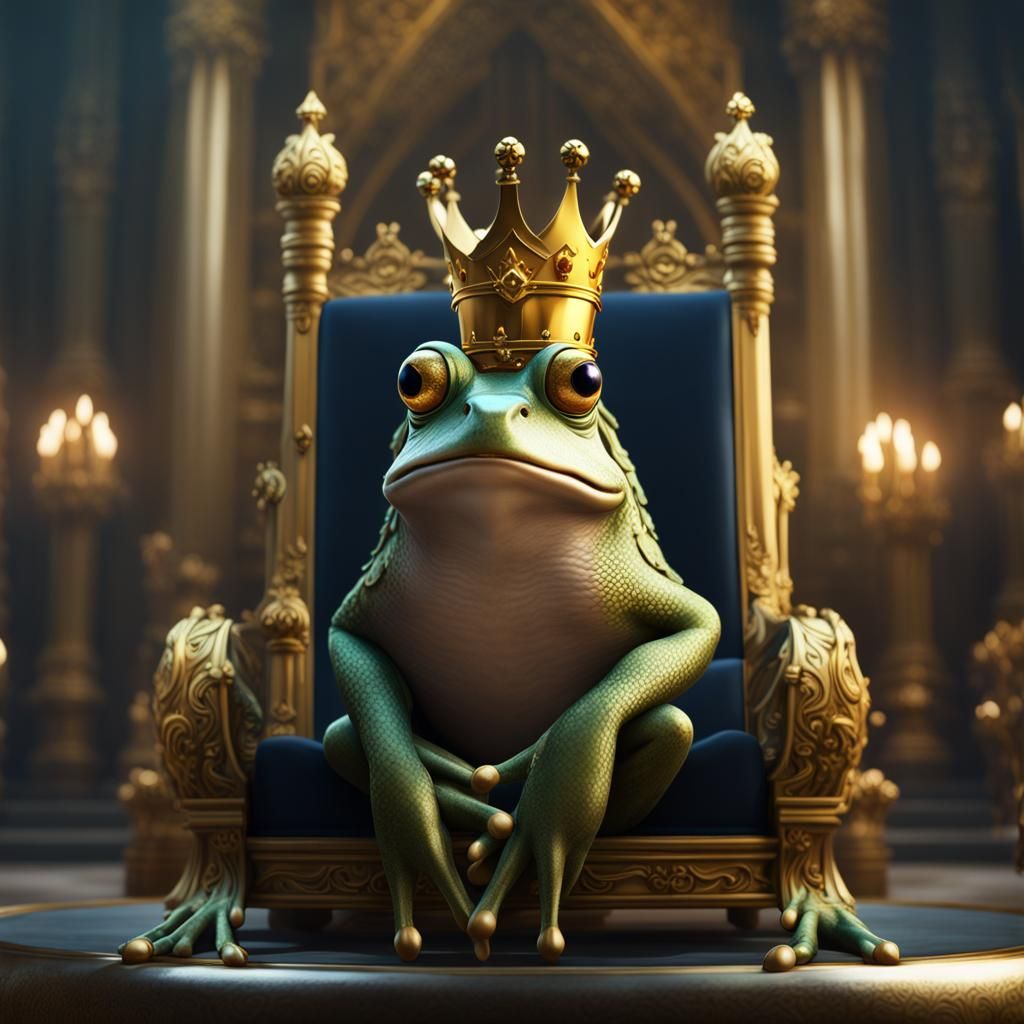 the king of the frogs - AI Generated Artwork - NightCafe Creator