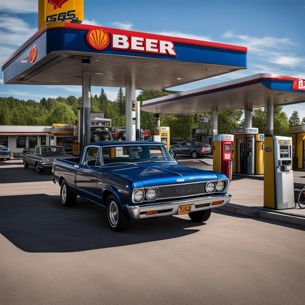 going on a beer run, gas station  by @Kelsey Knight