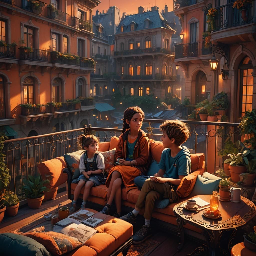 Hannah and Benjamin: Fantasy Balcony Conversation