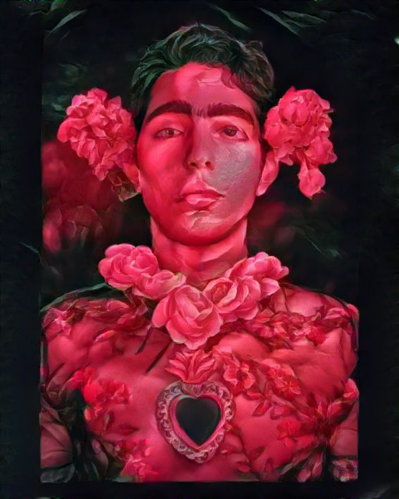 RETRATO FLORES ROSAS