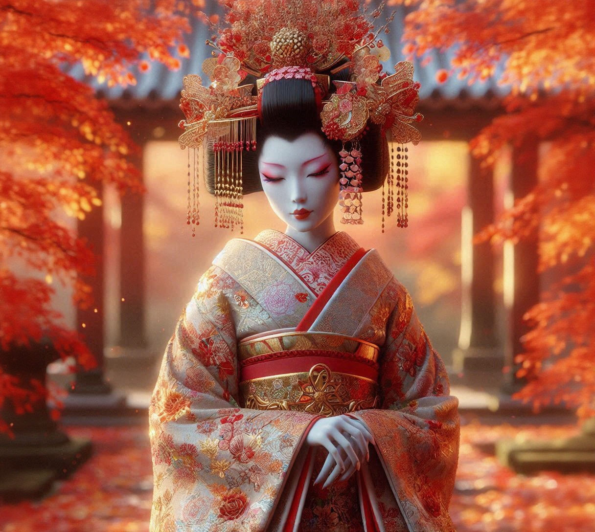 Elegant Fall Geisha