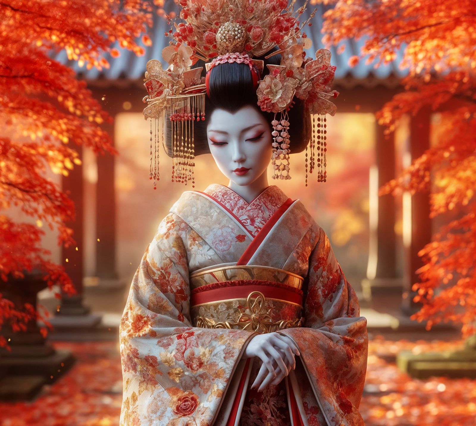 Elegant Fall Geisha