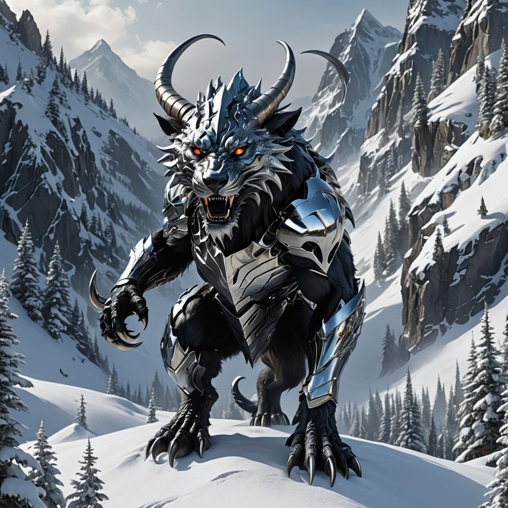 Chrome Displacer-Beast on crystal mountain top