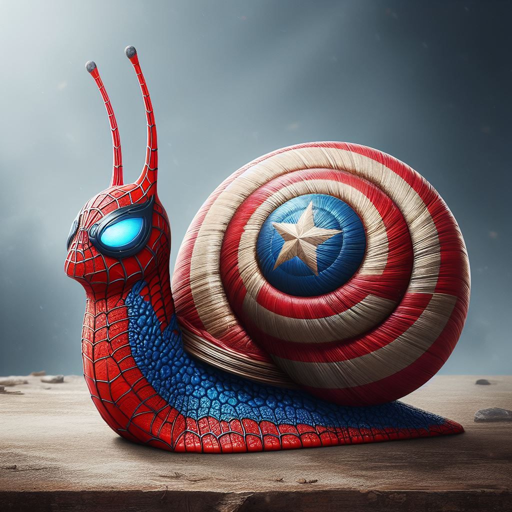 Captain America\ Spider Man Snail 🐌🕷️
