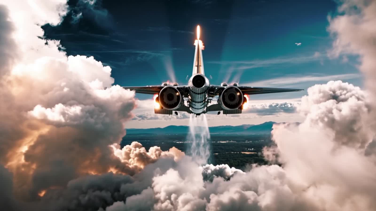 Space shuttle Discovery lifts off at the start of the STS-120 mission vertical launch Cinematic film still, shot on v-ra...