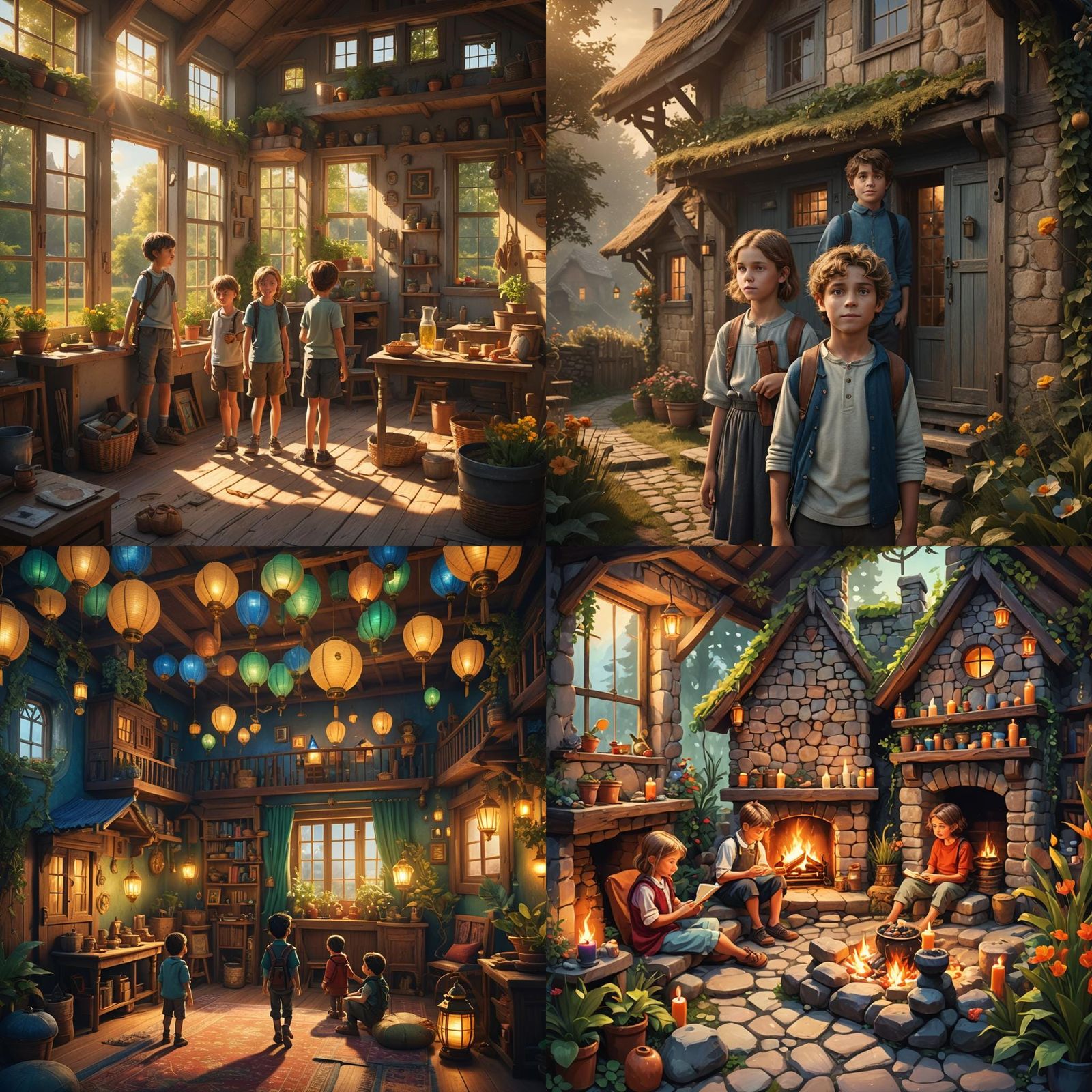 Orthodox Children's Vacation in Detailed Matte Painting