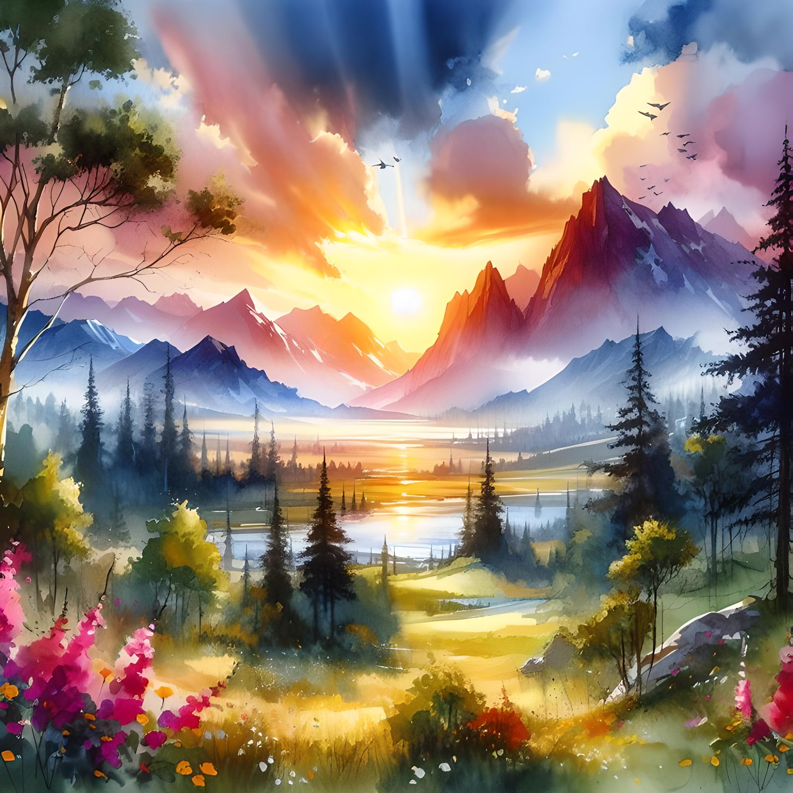 A beautiful morning landscape