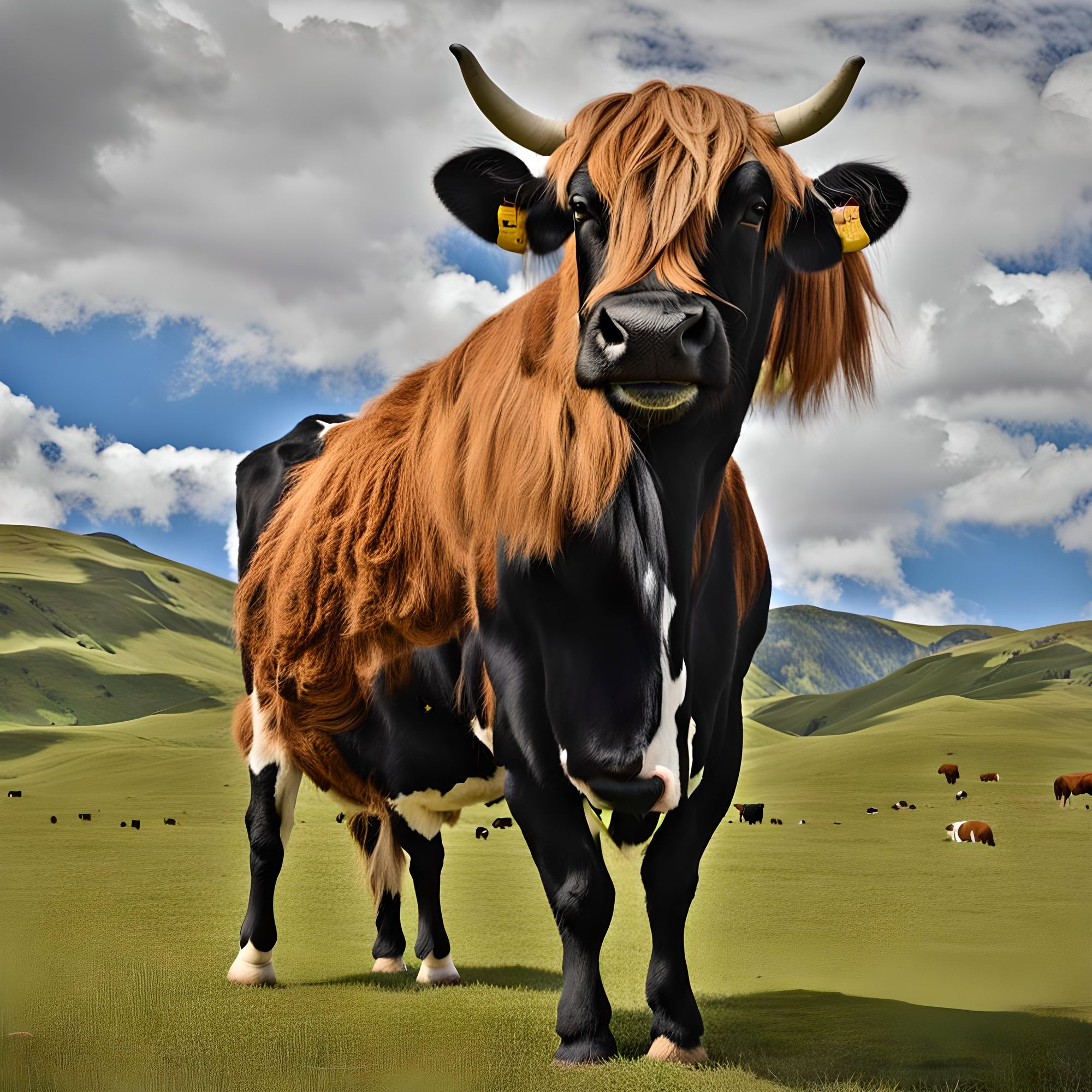 Latest in cow wig fasion AI Generated Artwork NightCafe Creator