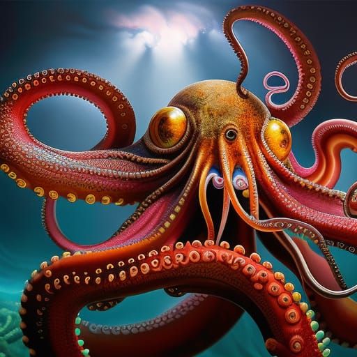 Bizarre Octopus nightmare - AI Generated Artwork - NightCafe Creator