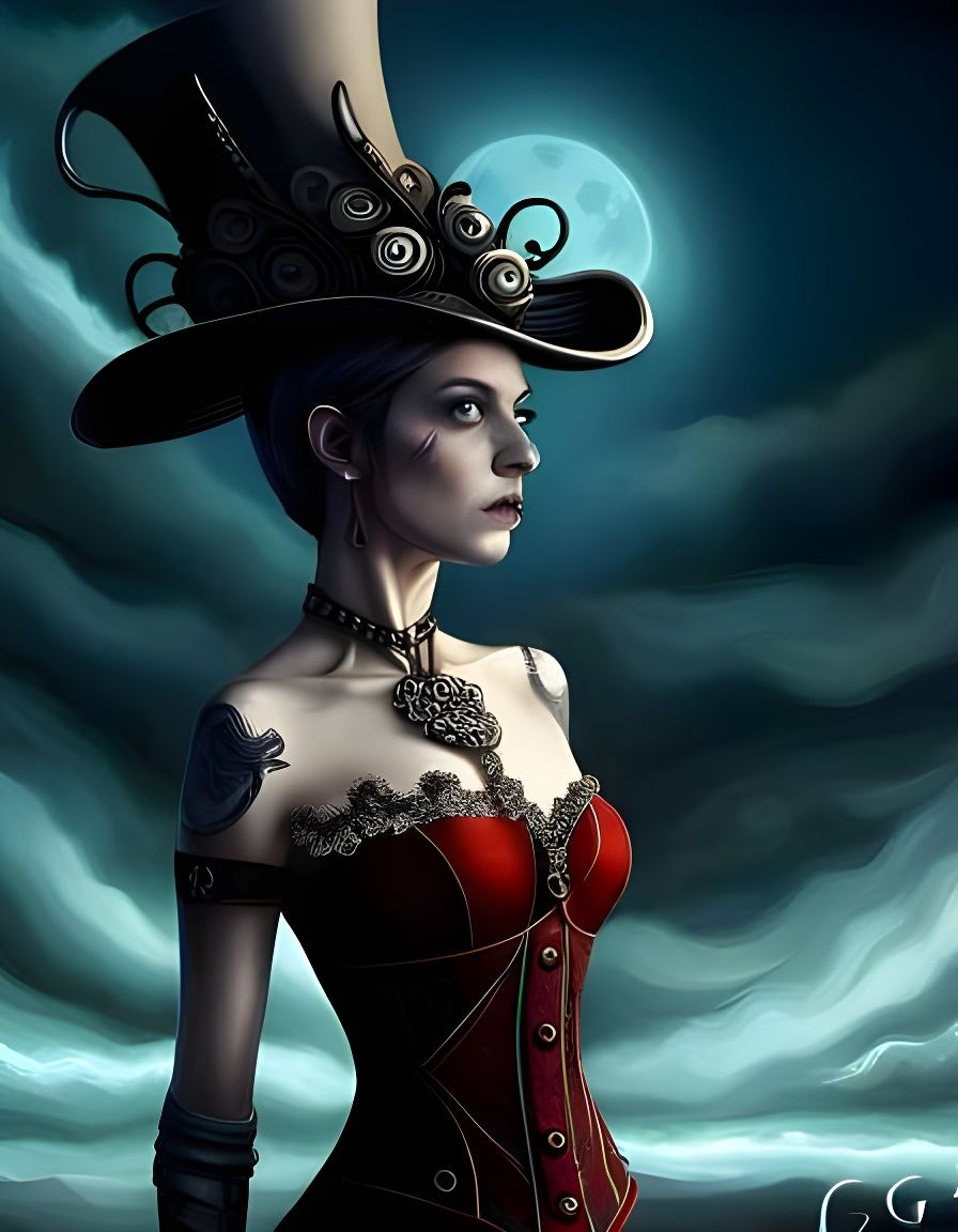 Maggie's new 'Night Stalker' black Hat...